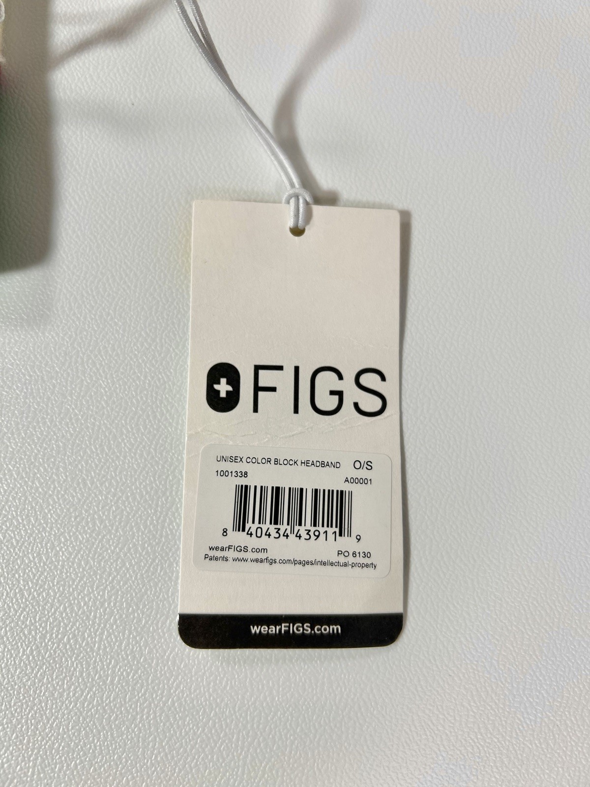 Figs Wool Color Block White Green Pink Headband Unisex NWT