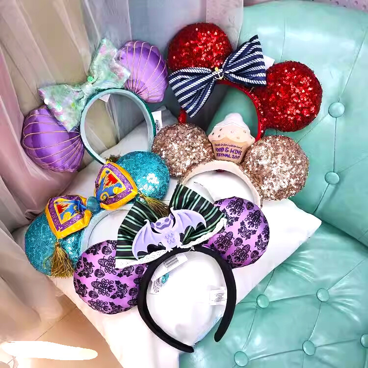 110 Styles Disney Parks Mickey Magical Bow Minnie Mouse Ears Bow Headband Cos