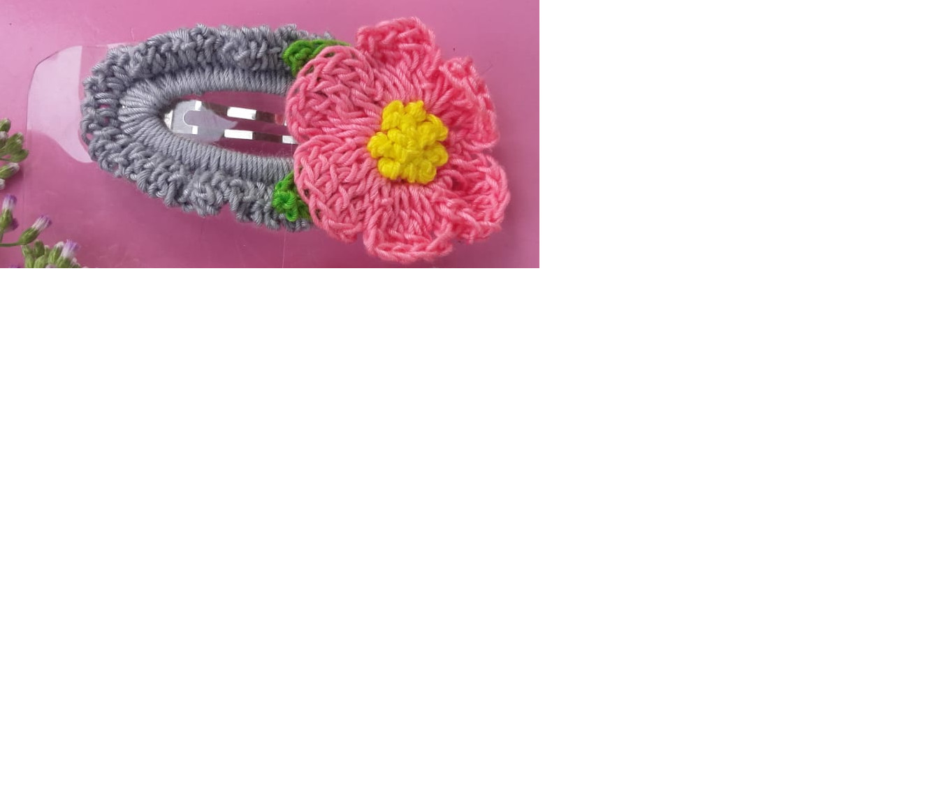 New Handmade Crochet Snap Hair Clip Accessory Girls,Women Fashion Colorful Gift