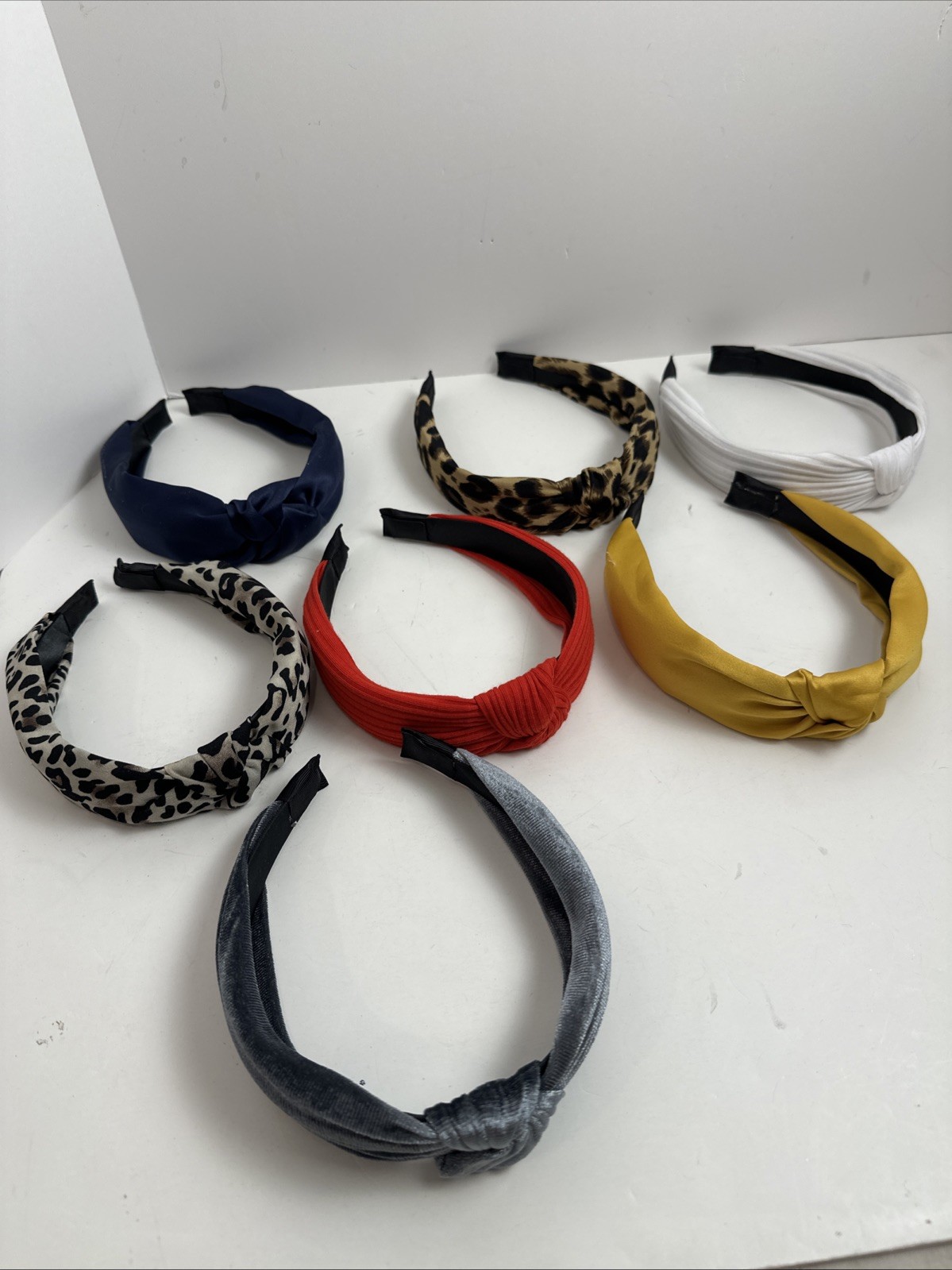 Lot of 7 Trendy Various Headbands Fabric Velvet Big Knots