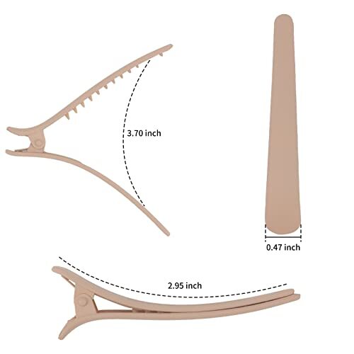 24 PCS Hair Clips for Styling Sectioning – 3.1 Inch Matte Alligator No Khaki
