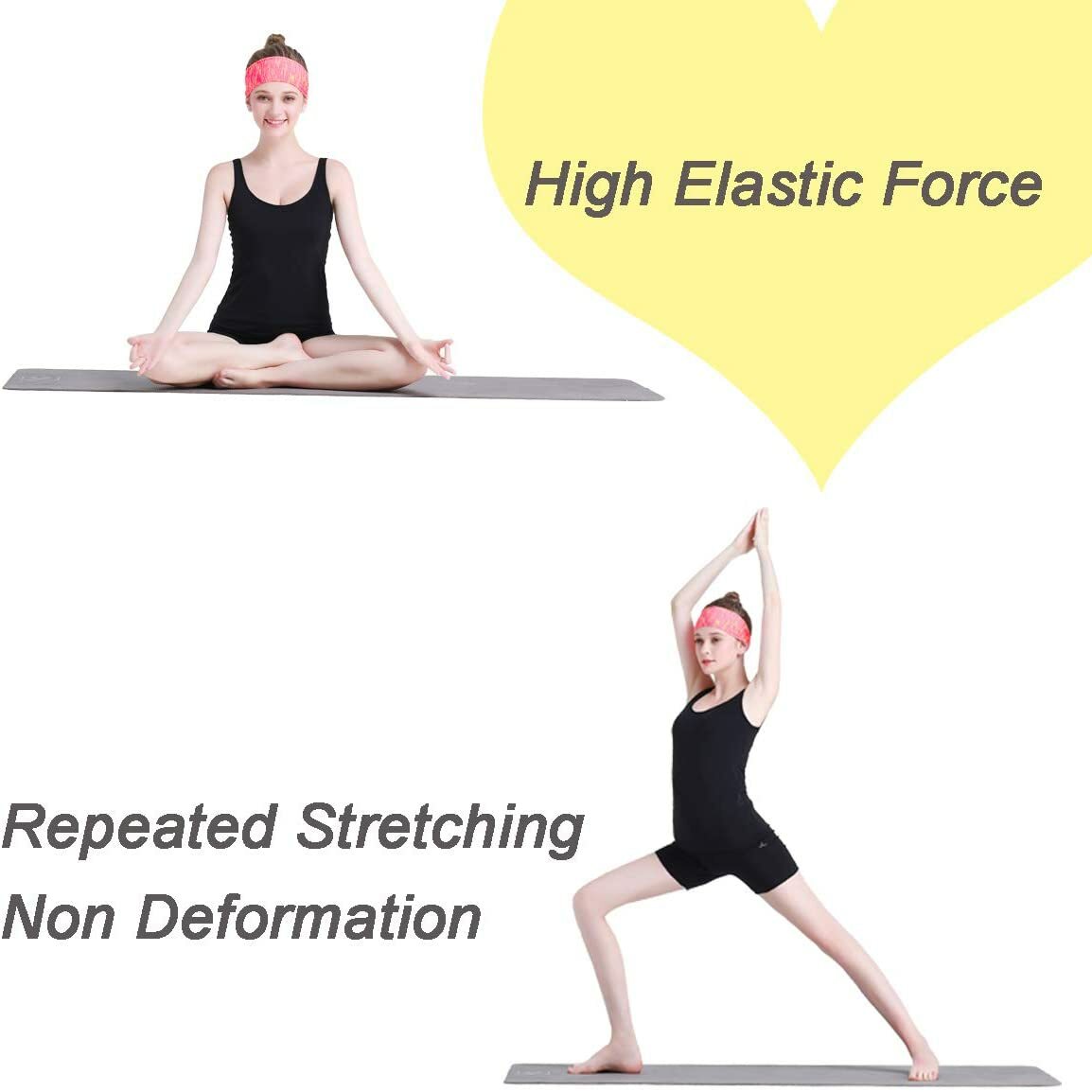 Workout Headbands Fitness Yoga Elastic Non Slip Wicking Headscarf for Men Womens