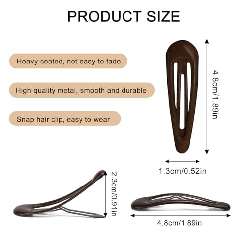 20Pcs Snap Hair Clips for Women Waterdrop Non-slip Hair Clips for Thin Fine
