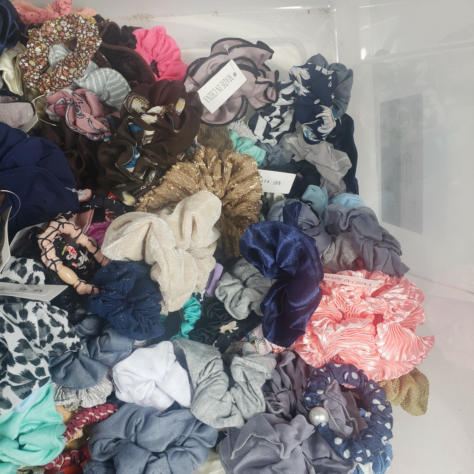 15 Random Assorted Variety Hair Tie Scrunchies Hair Accessories Mixed Lot Bundle
