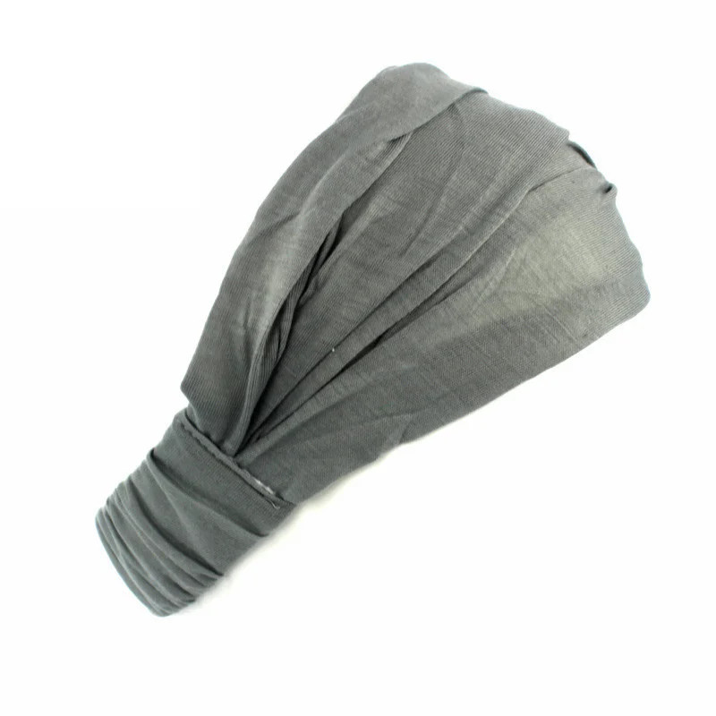 Summer Women Cotton Headband Elastic Wide Soft Sports Yoga Knotted Sweatband