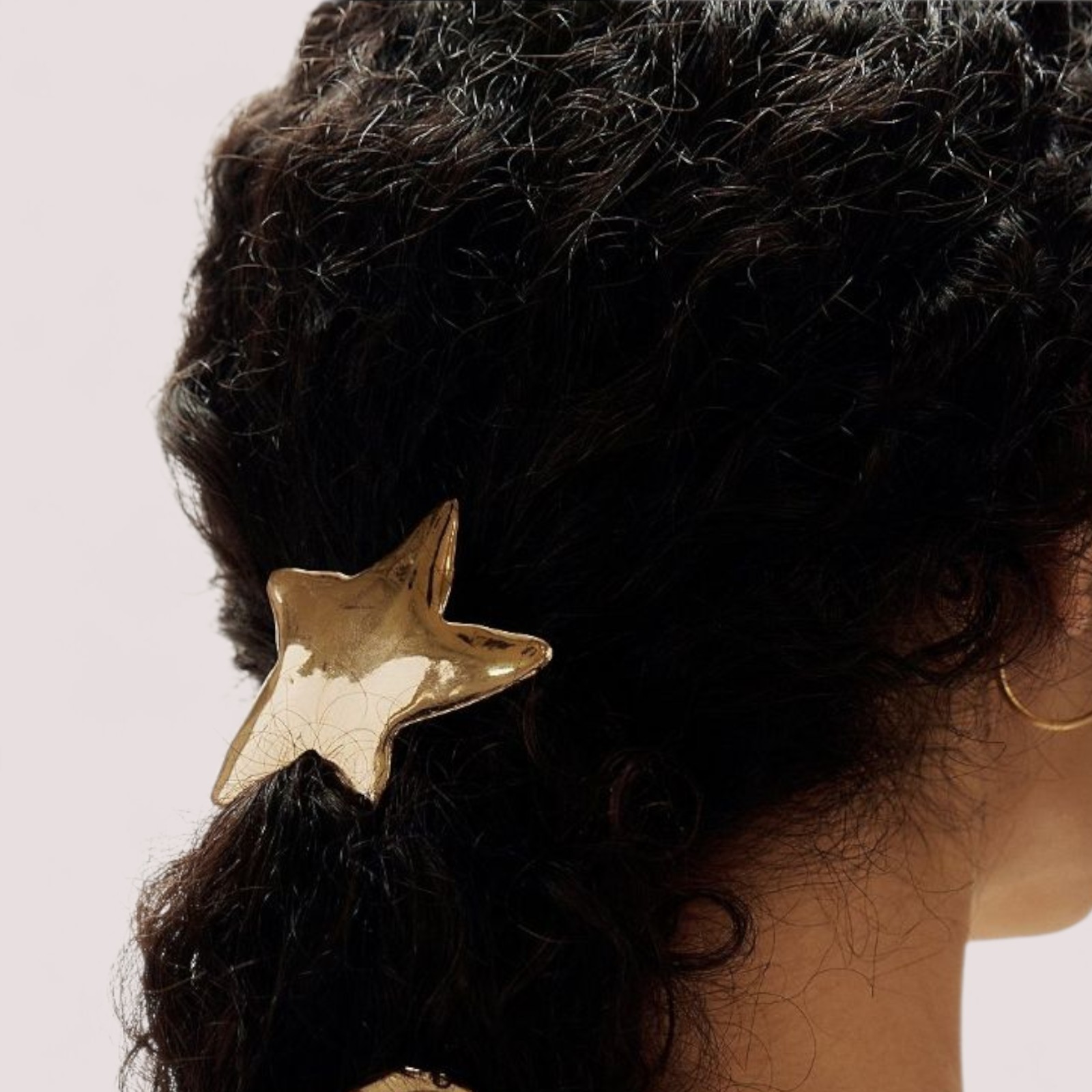 Free People Written in the Stars Gold Hair Tie Star Ponytail Holder Accessory