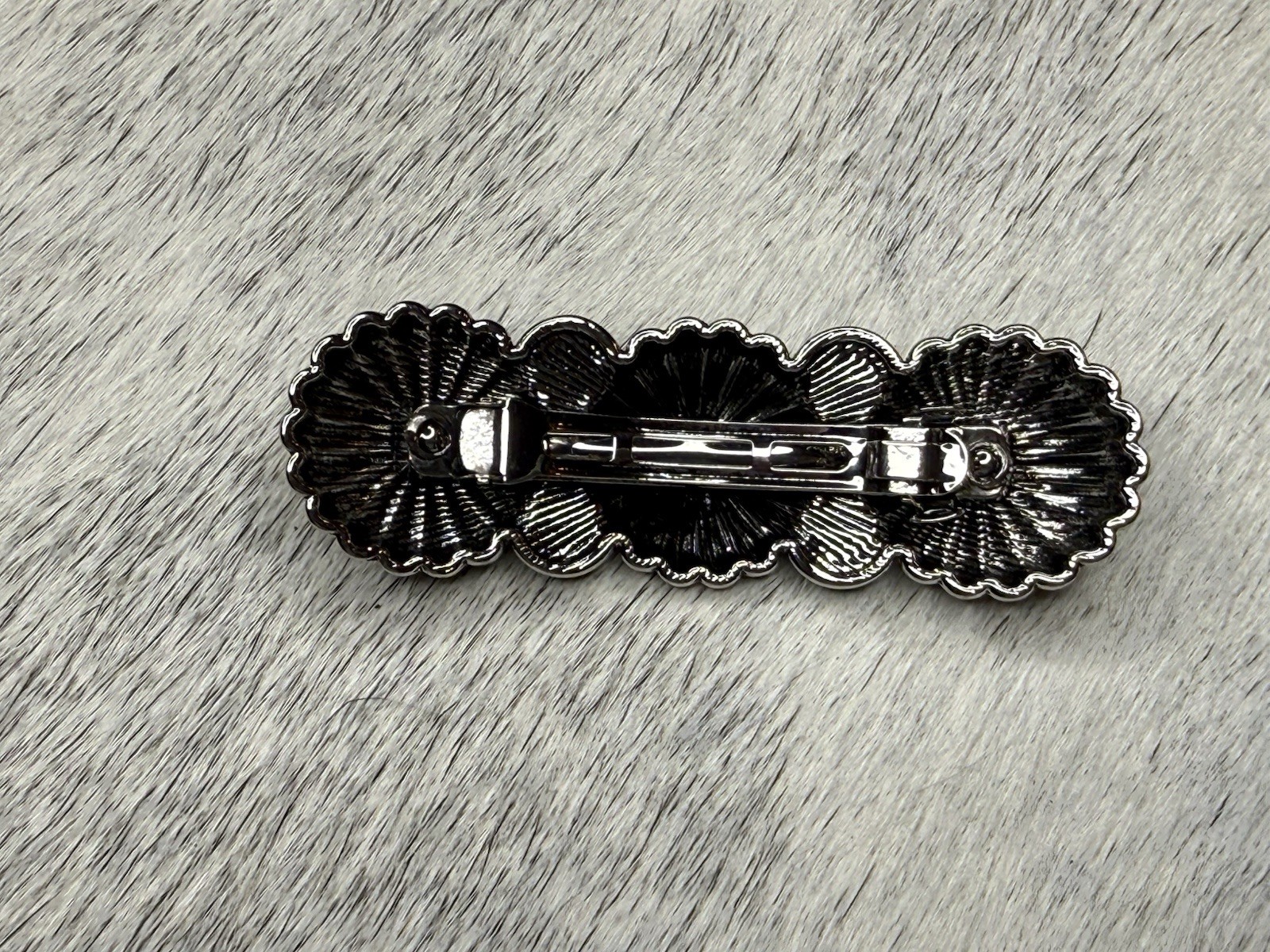 GREEN ~ STONE ~ HAIR ~ BARRETTE