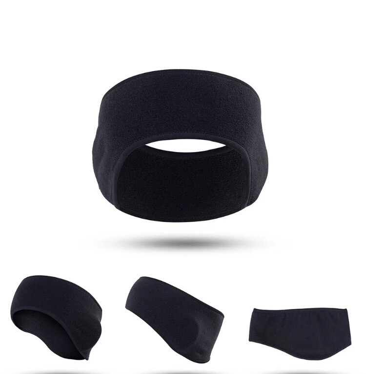 Set Of 5 Unisex Ear Warmer Headbands Fleece Winter Ski Running Cycling