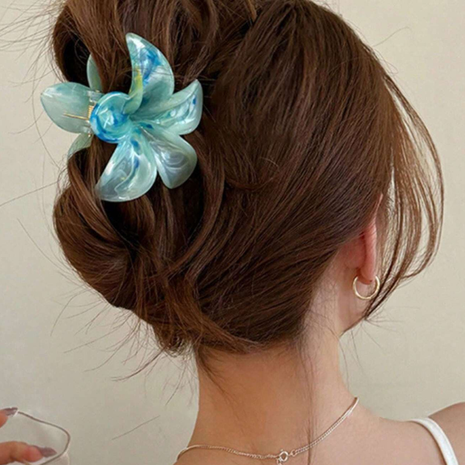 Daisy Flower Hair Claw Clip Thick Hair Women Large Boho Gold Pink Blue Jaw