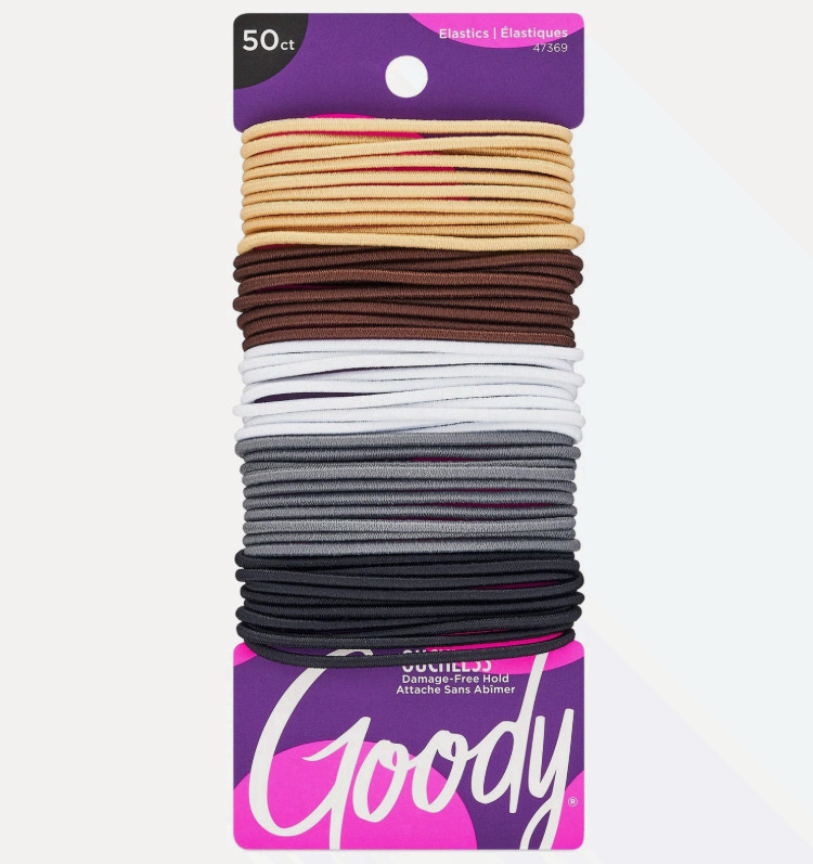 Ouchless Elastic Hair Tie – 50 Count Neutral Colors – 2MM for Fine to M…