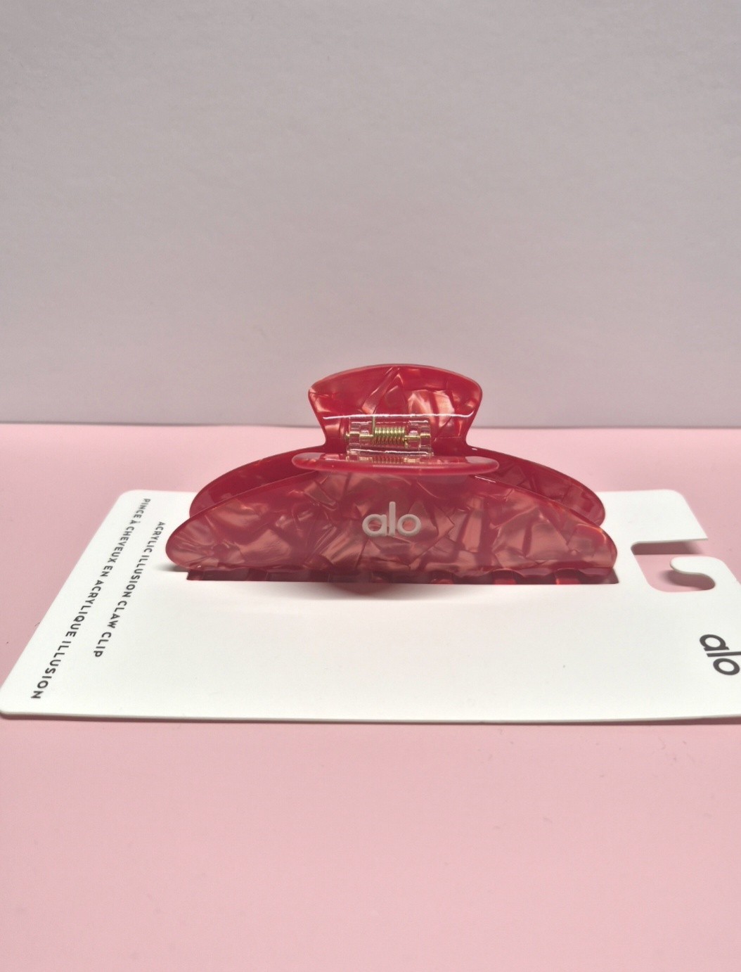 Alo Hair Clip Crystal Red