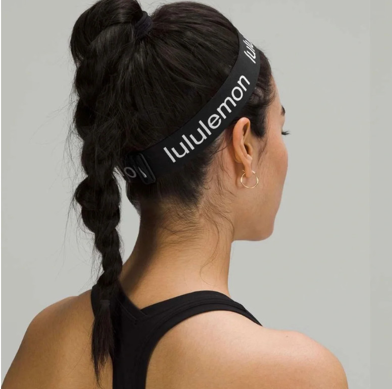 Lululemon Hold Your Own Head Elastic Hair/Workout Bands Black White 2 pack – NEW