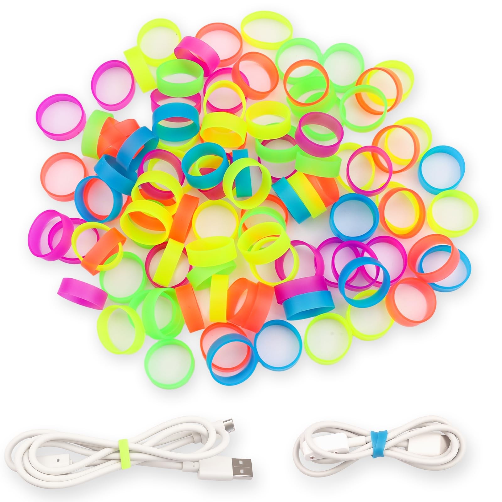 200 PCS Silicone Small Rubber Bands – 0.5 Inch Colorful Small Elastic Rubber Ban