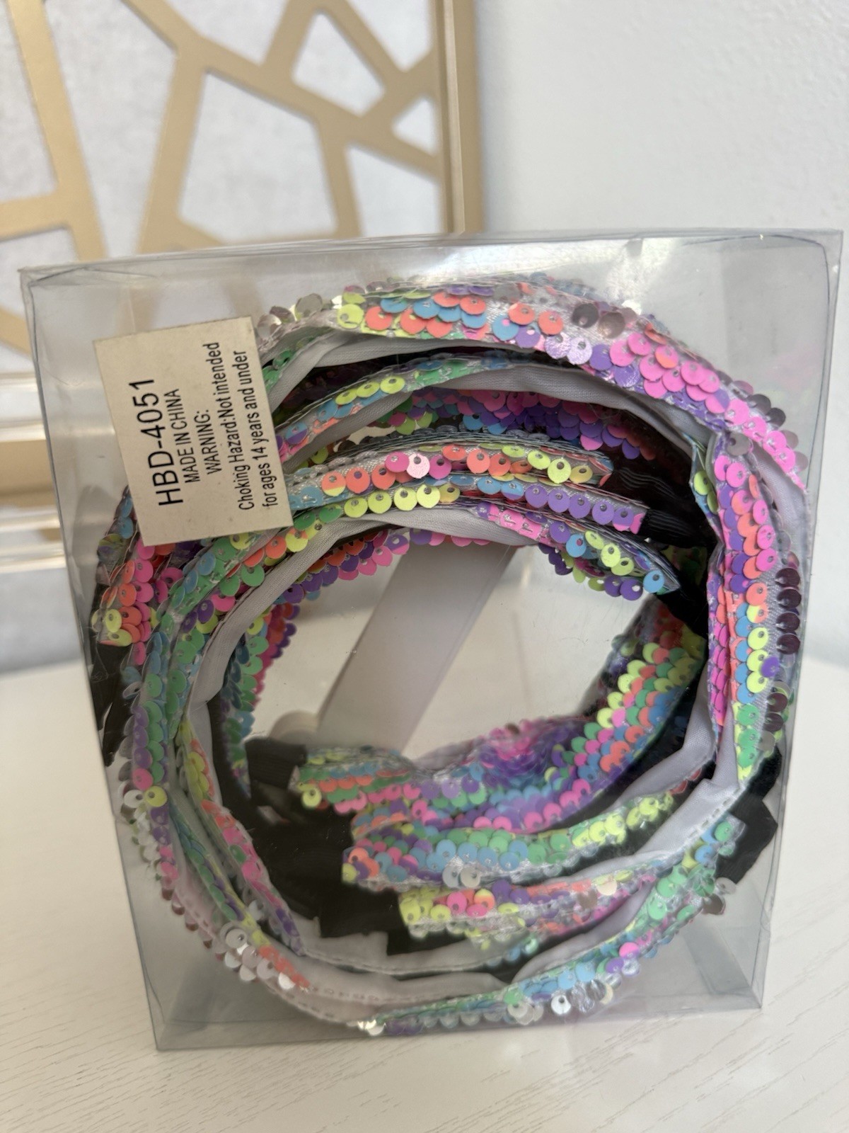 12 PCS LOT Wholesale Sequin Mermaid Headbands Women Girls Rainbow Party Favors