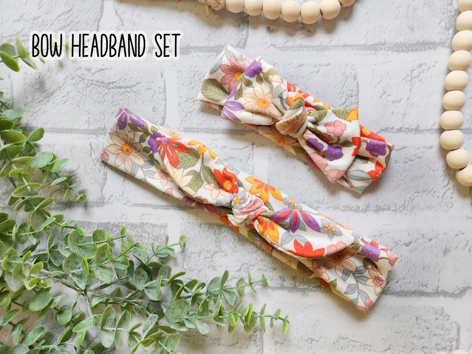 Mommy & Me Headband Set, Twist, Knot, Bow and Sailor Knot, Newborn to Adult