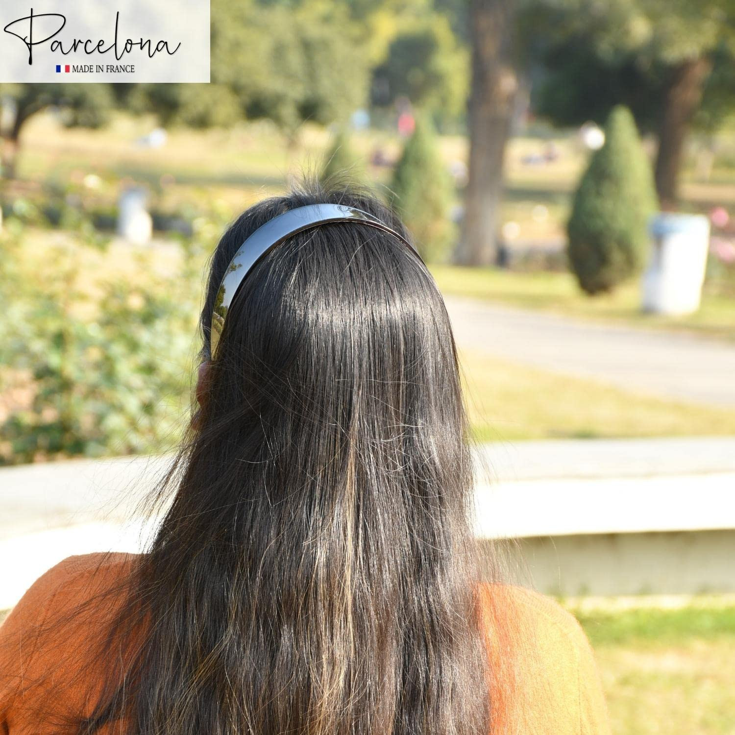 Parcelona French Wide 3/4″ Celluloid Headband Women Hair Accessories, Made in Fr