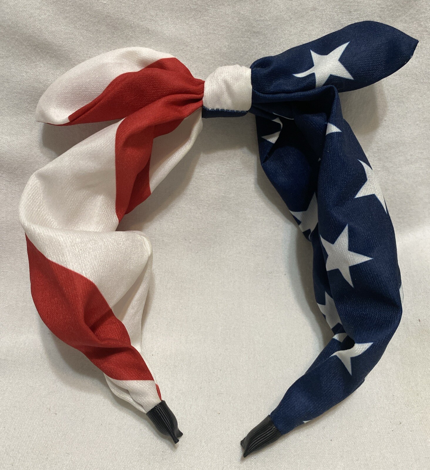 Americana Womens Girls Patriotic Stars Stripes US Flag Glam Knotted Headband