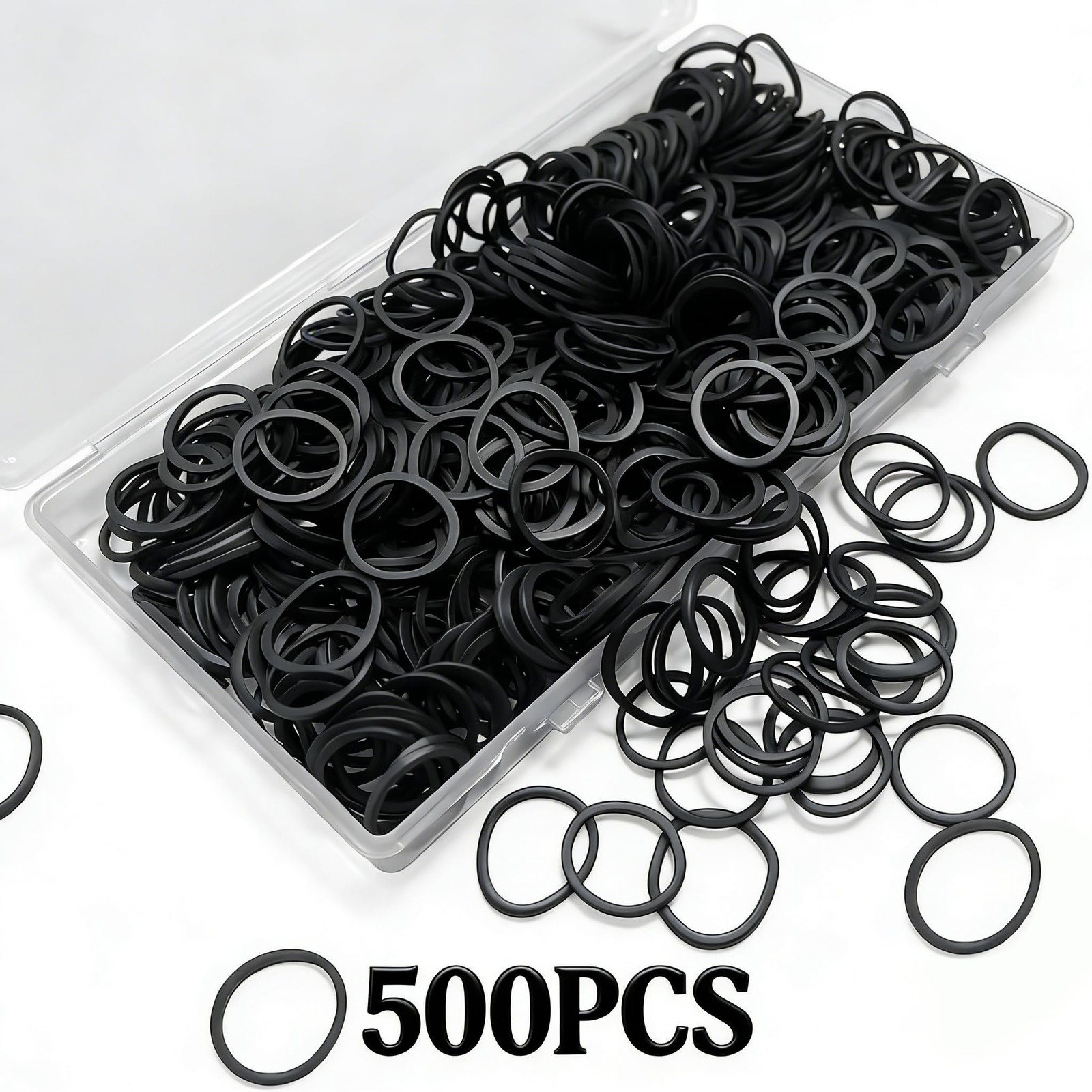 black Elastic Hair Bands，500pcs Mini Bands with a Soft Elastic Bands for Kid …