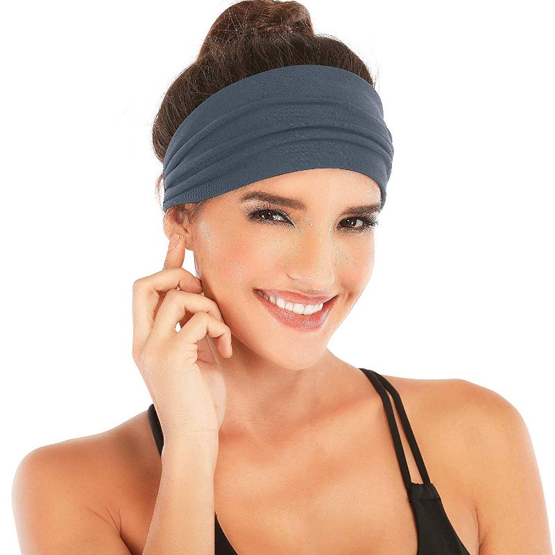 Width Headband Moisture Wicking Sweatbands for Workout Running Yoga Bike Helmet