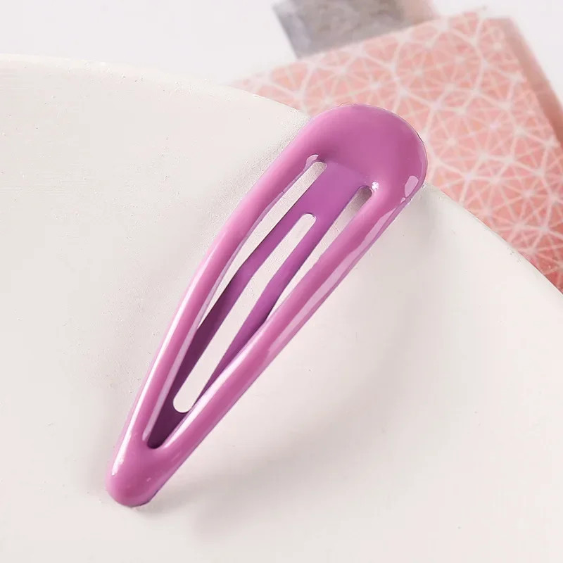 10PCS 5cm Women Girls Cute Colorful Waterdrop Shape Hairpins Sweet Hair Clips Ba