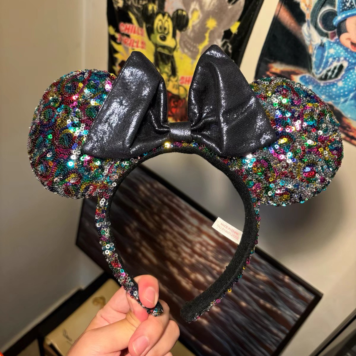 2026 Loungefly Disney.Parks Rapunzel Magical Minnie Mouse Ears Sequins Headband