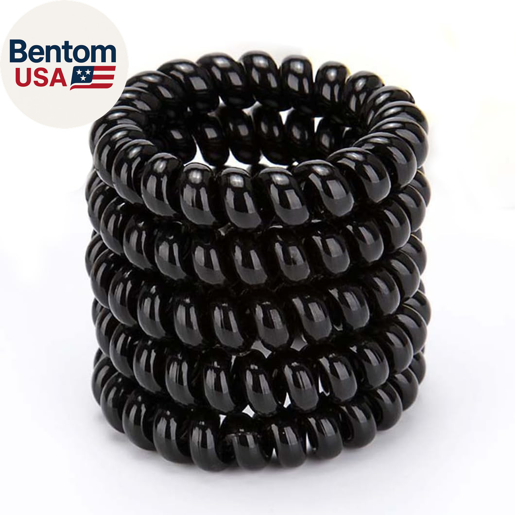 Spiral Hair Ties 20 Pieces Waterproof No Crease Coil Traceless Phone Cord Hair T