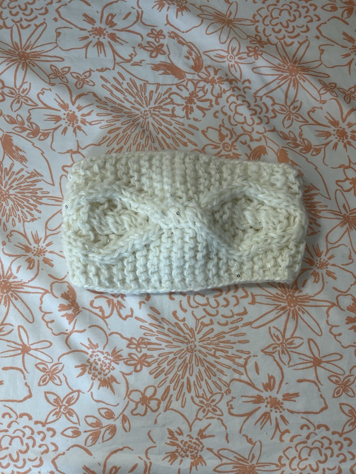 Woman’s Cream Knitted Headband One Size Fits Most