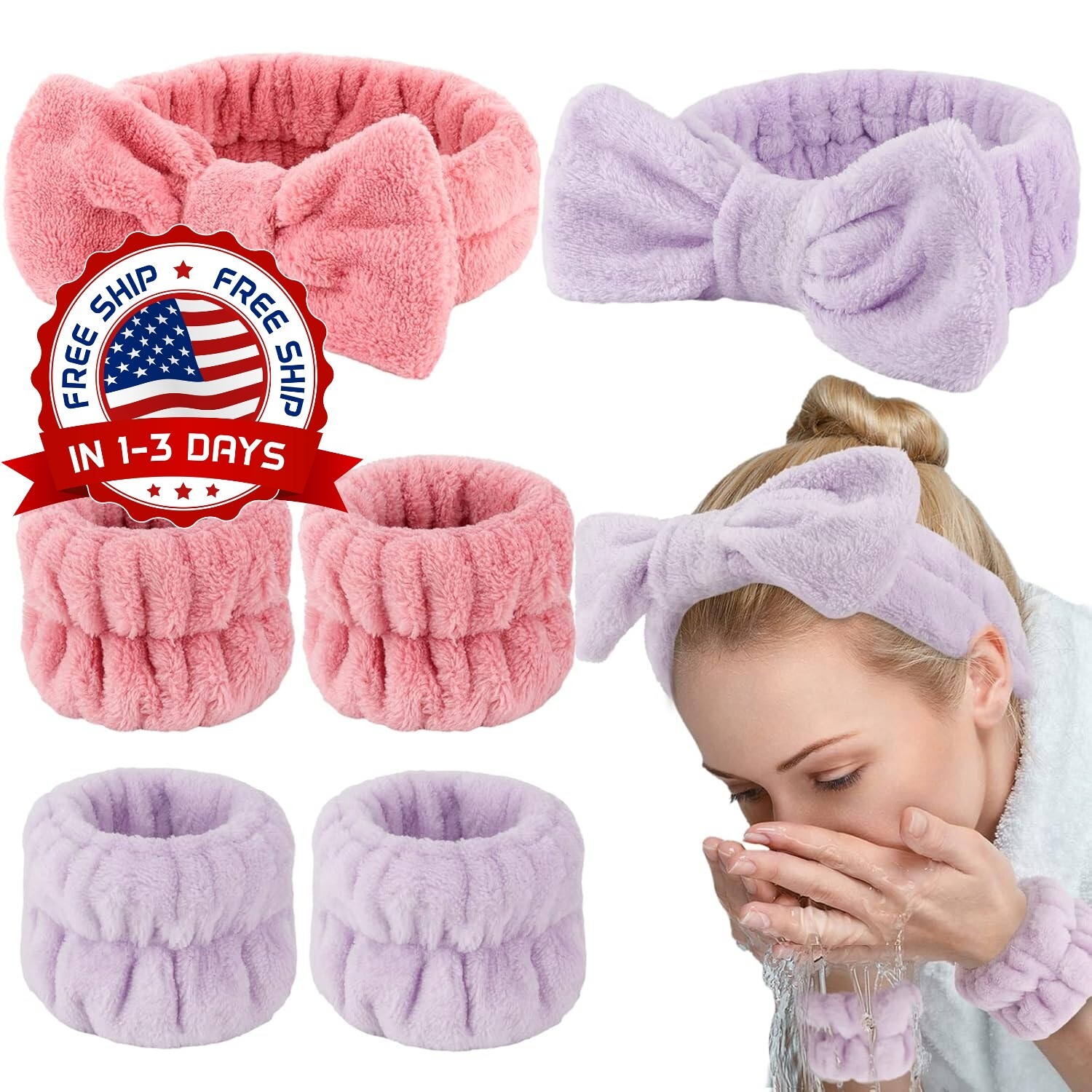 Diadema De Spa Para Lavarse La Cara Pulsera De Esponja Maquillaje Diadema NUEVO.