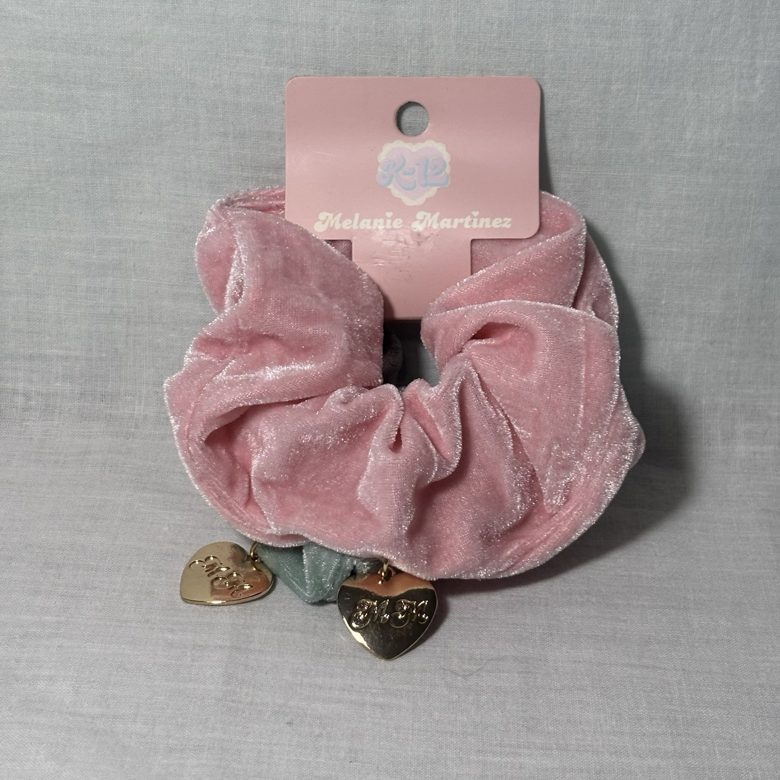 Melanie Martinez Hot Topic K-12 Pink and Green Scrunchies with Heart Pendant