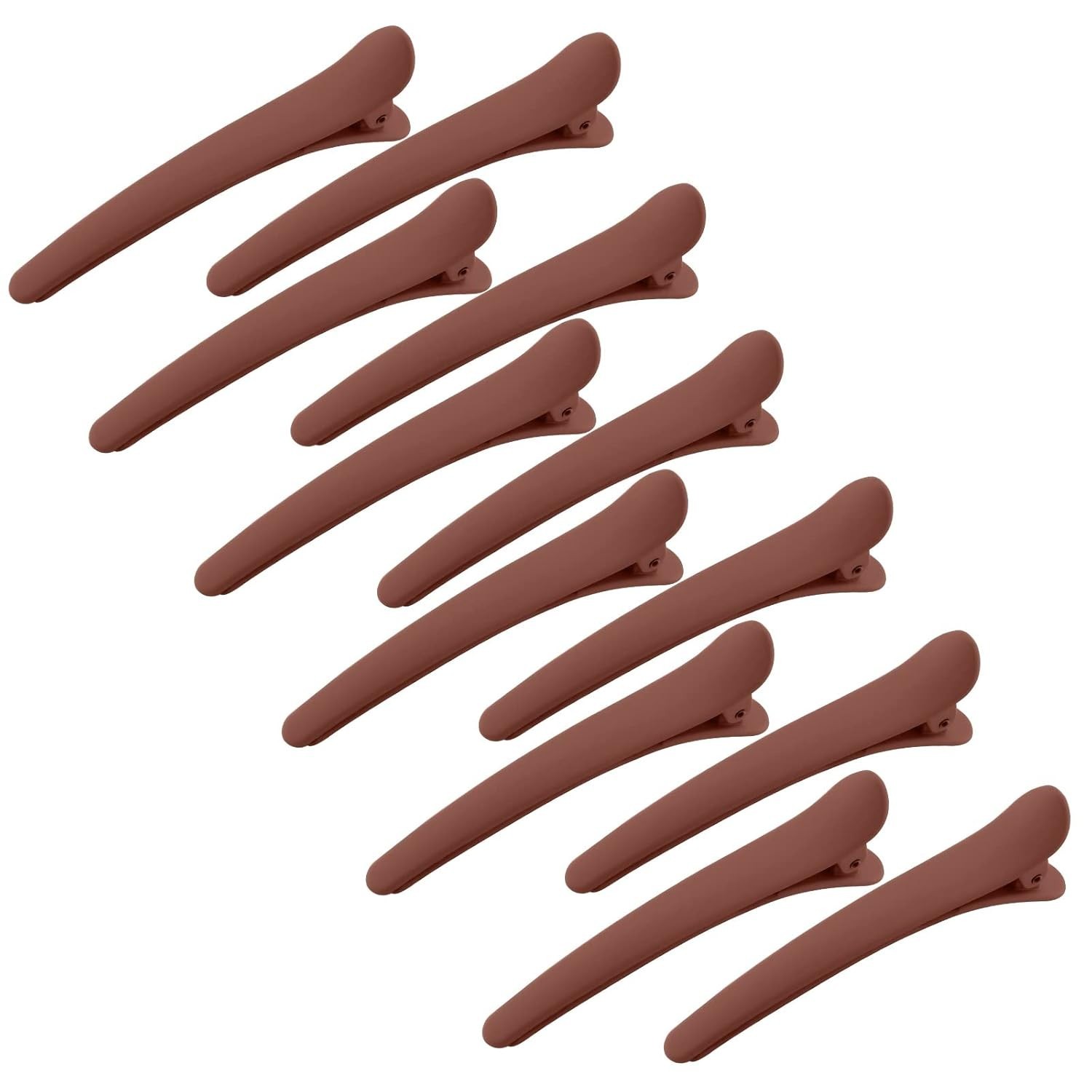 Hair Clips for Styling, 12 Pcs Non-Slip Colorful Plastic Duckbill Alligator Hai