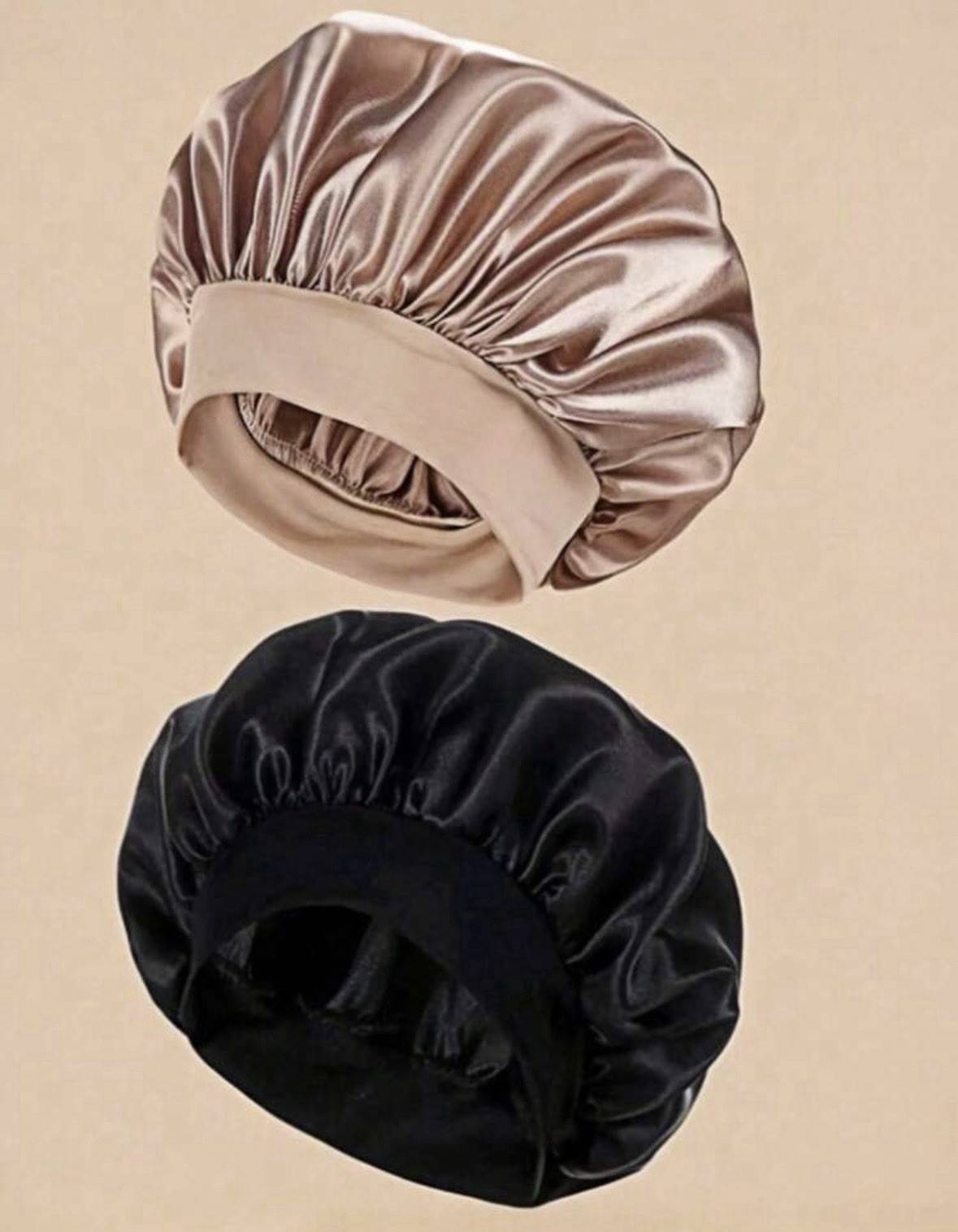 Women’s Satin Bonnet Headband Hair Wrap Cap, Multicolor, Elastic Solid