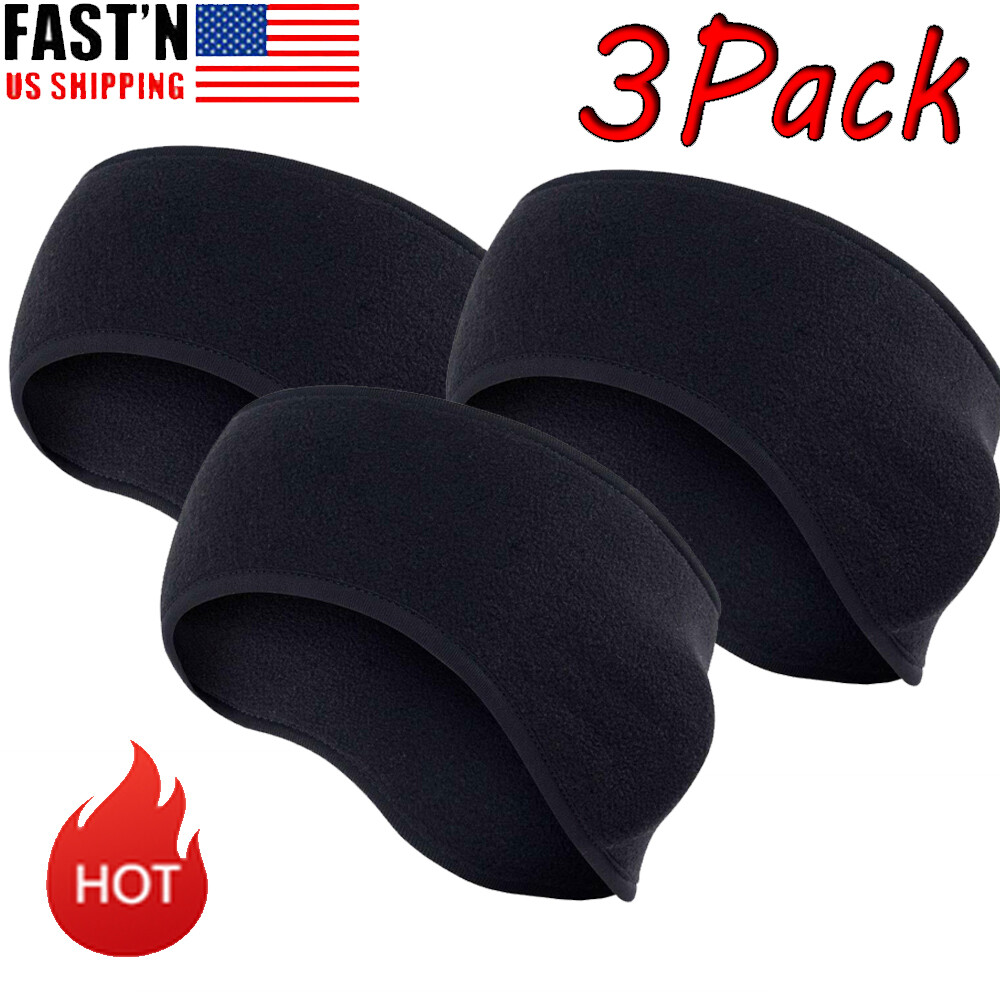 3Pack Winter Fleece Ear Cover Warmer Headband for Men Women Ear Muffs/Ear Band