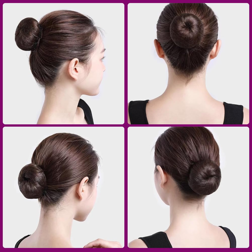 85PCS Hair Nets for Buns-24inch Invisible Mesh Bun Nets for Ballet Girls,Brown H