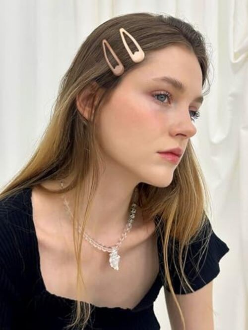20Pcs Snap Hair Clips for Women Waterdrop Non-slip Hair Clips for Thin Fine