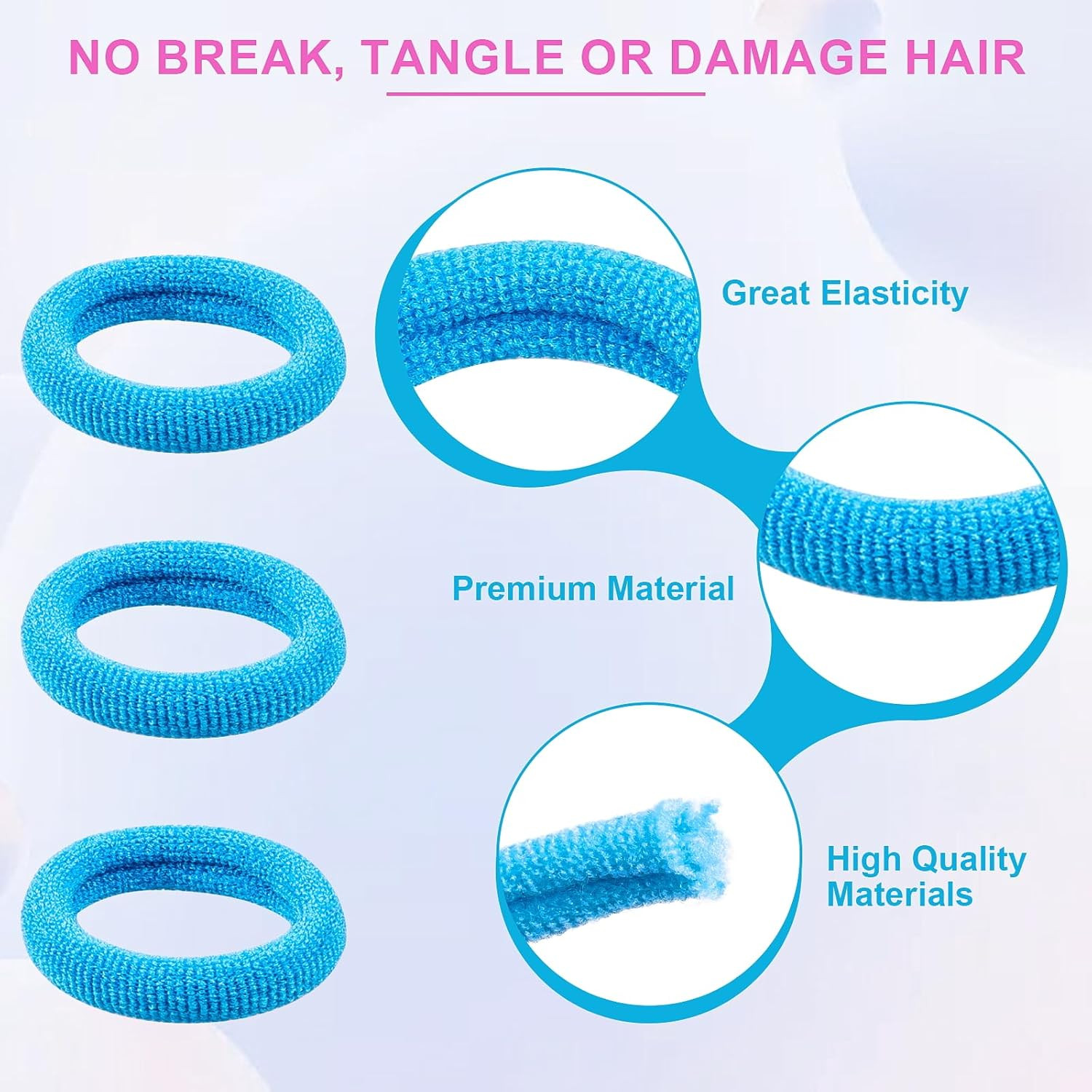 350 PCS Multicolor Cotton Hair Ties – Small Baby Hair Elastics for Kids and Girl