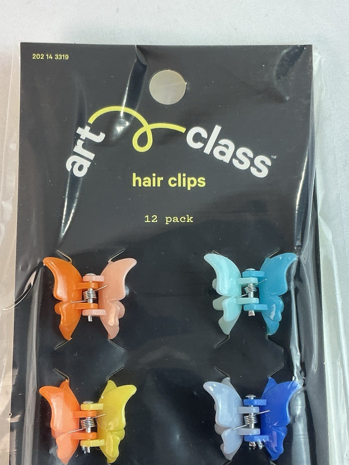 Art Class Six Pack Hair Clips Multicolor Butterflies