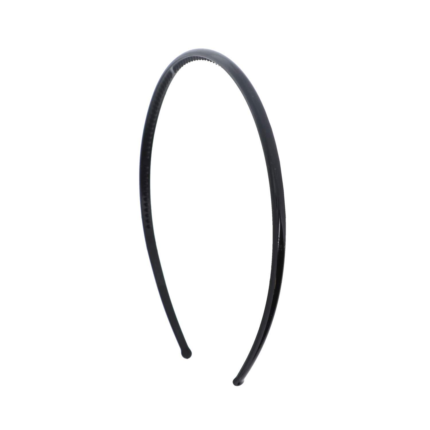 Motique Accessories Thin Plastic Headband – Black