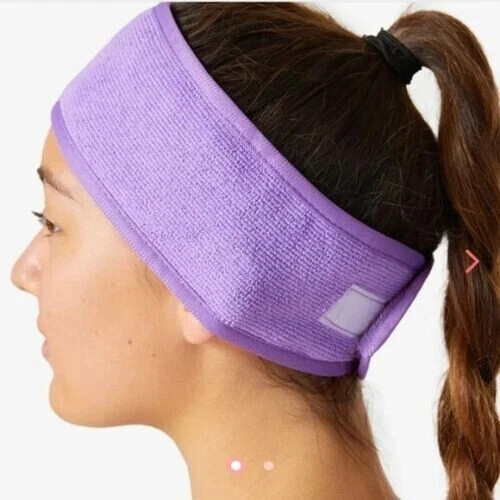 Zoe Ayla Spa Hair Towel Headband Bandeau Eco Friendly Purple NIB FABFITFUN NEW