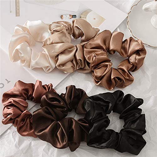 6 Pcs Hair Scrunchies Hair Ties 4.5 Inch (Pack of 6) Classic color 4.5IN