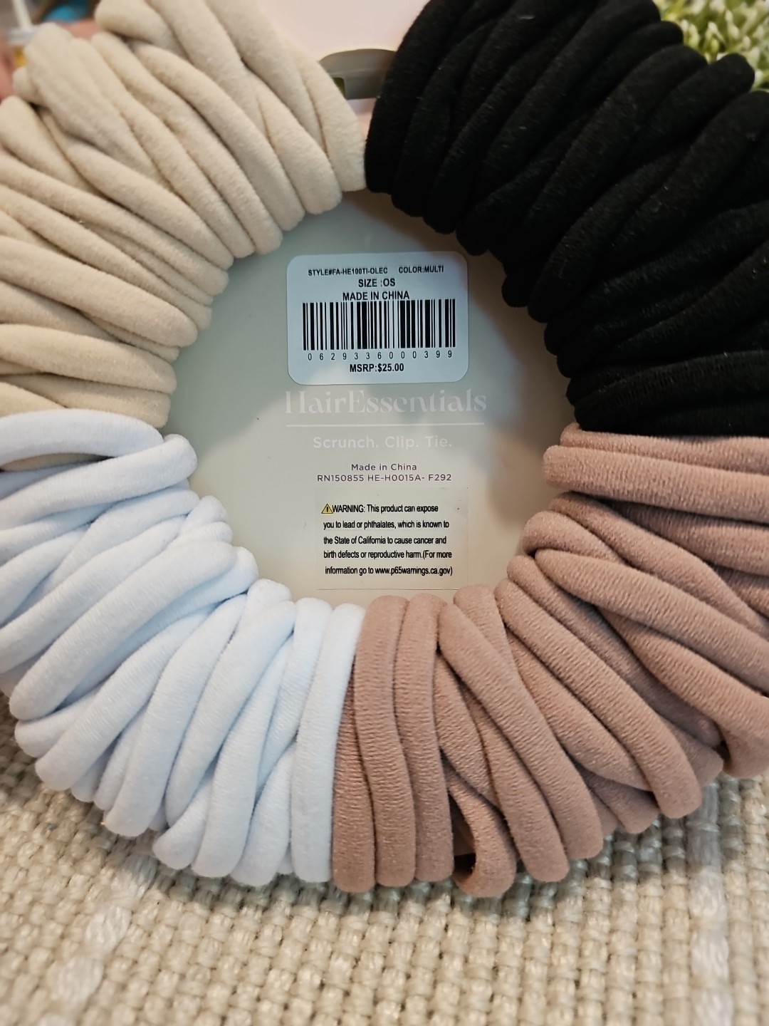 HAIR ESSENTIALS 100 Pcs NEUTRAL Hair Ties SEAMLESS DAMAGE FREE WOMEN GIRL