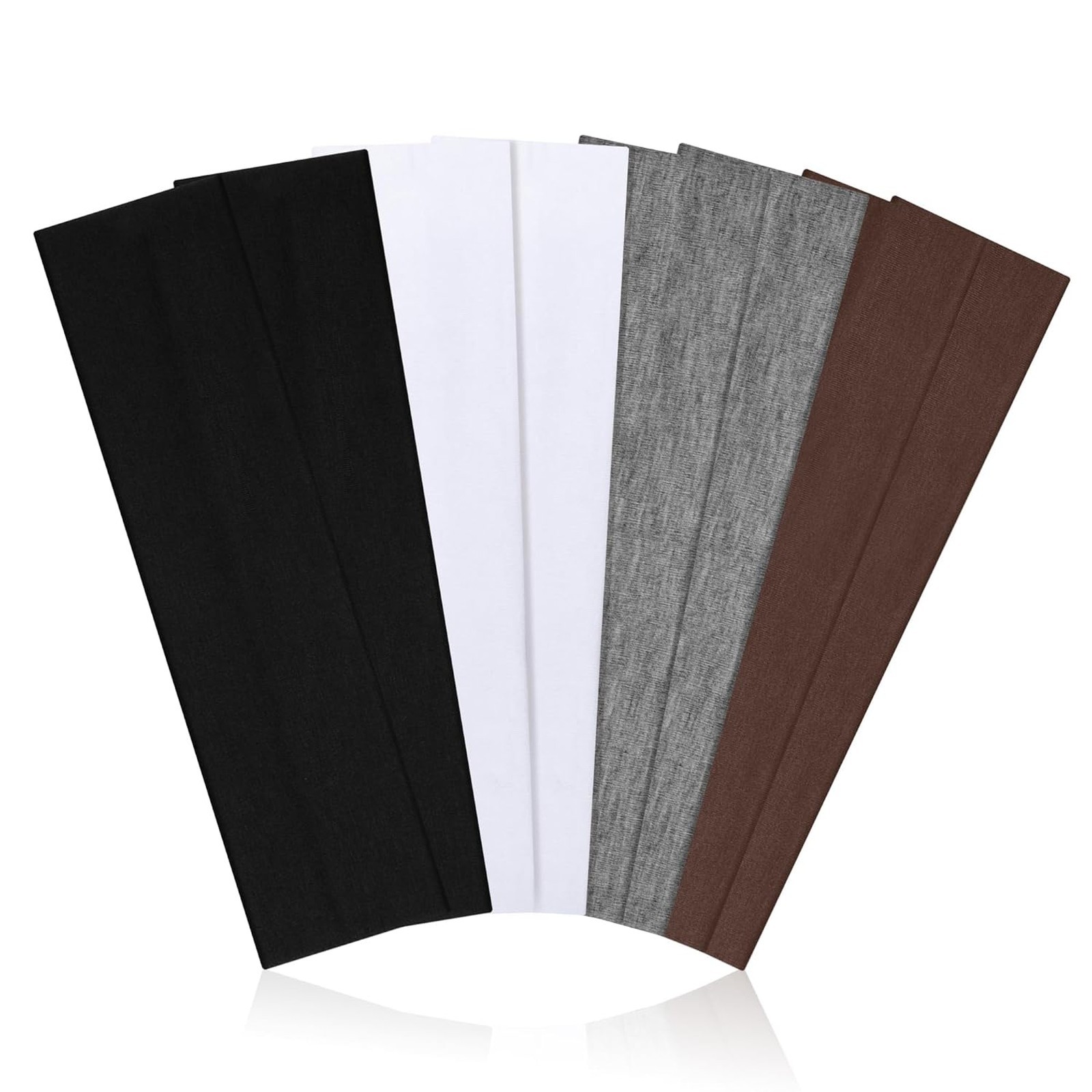 Headbands for Women, 8 Pack Soft Cotton Stretchy Non Slip Hair Bands for Sports
