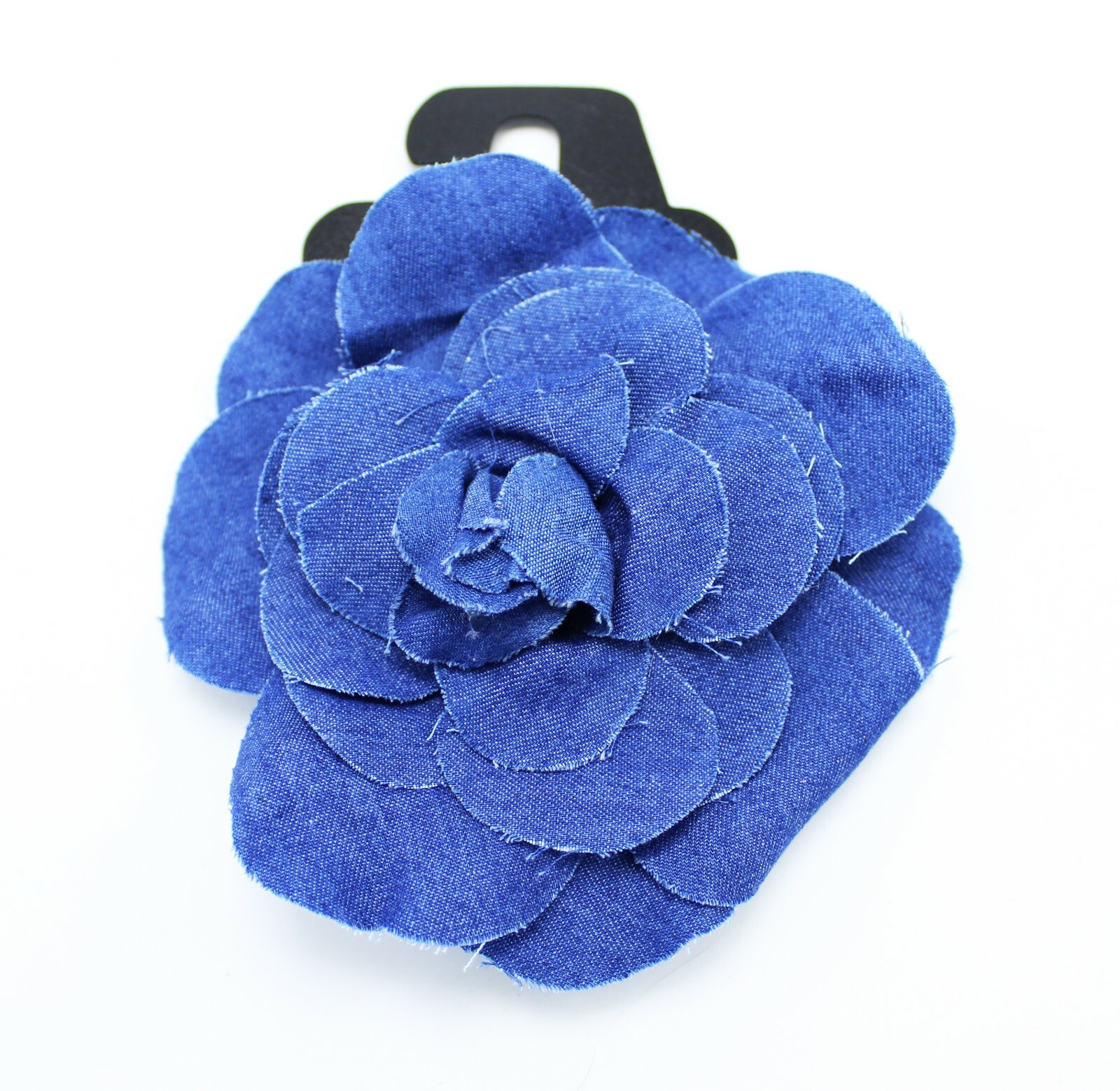 New Denim Flower Hair Pin Barrette / Brooch Pin by Ashley Stewart NWT #STKH6251