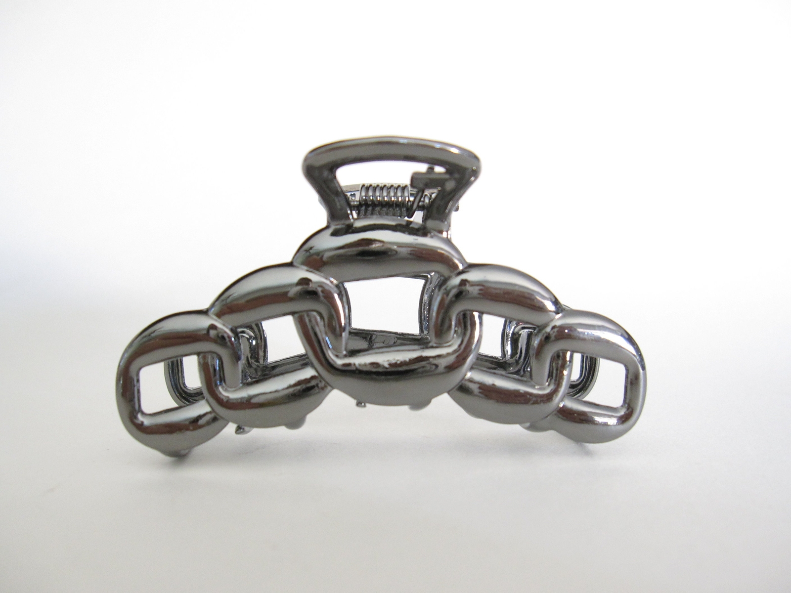 Rose gold or silver metal chain link hair claw clip jaw clip
