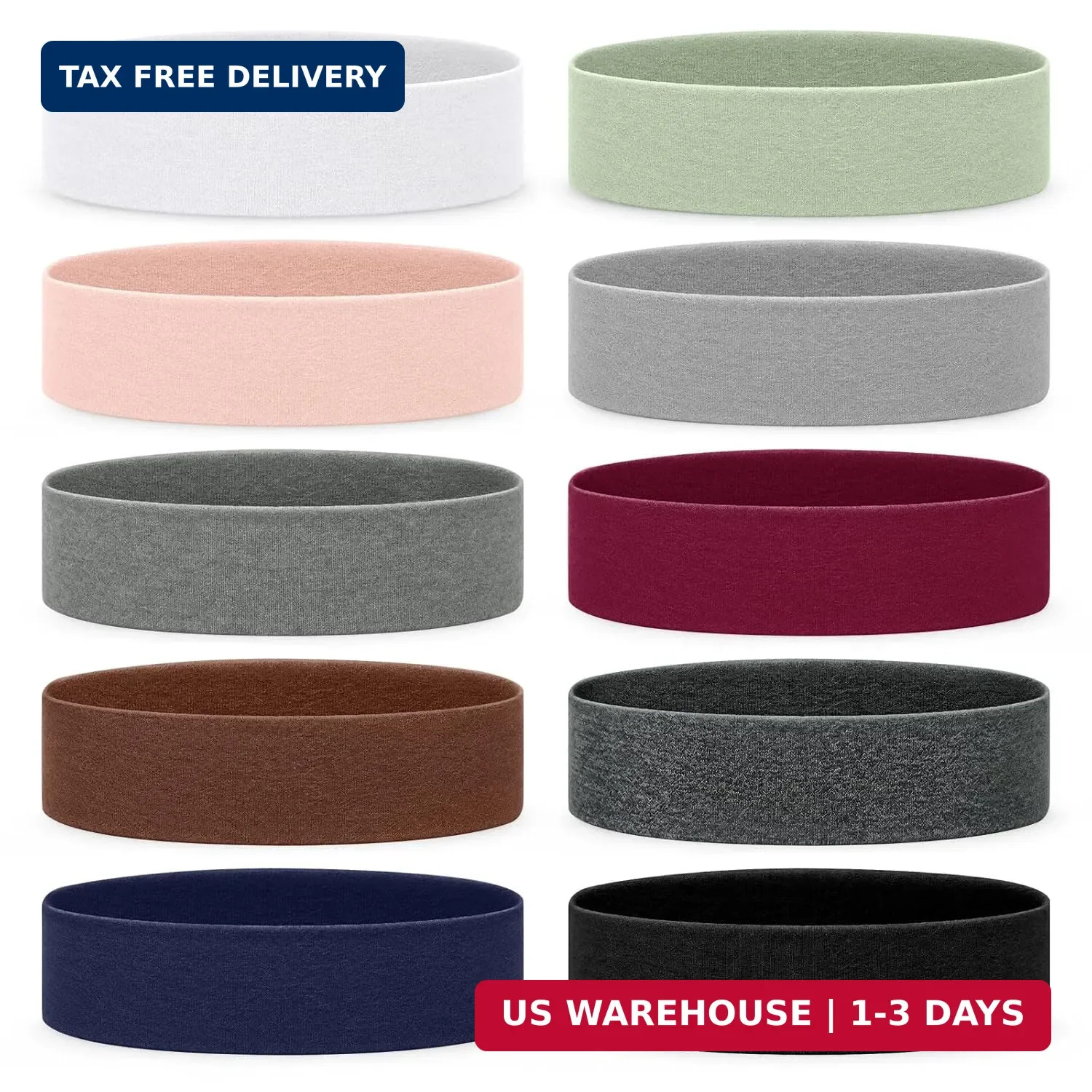 Fishinsea 10 Pack Headbands for Women, Elastic Non-Slip Hair Bands Hair Warp for