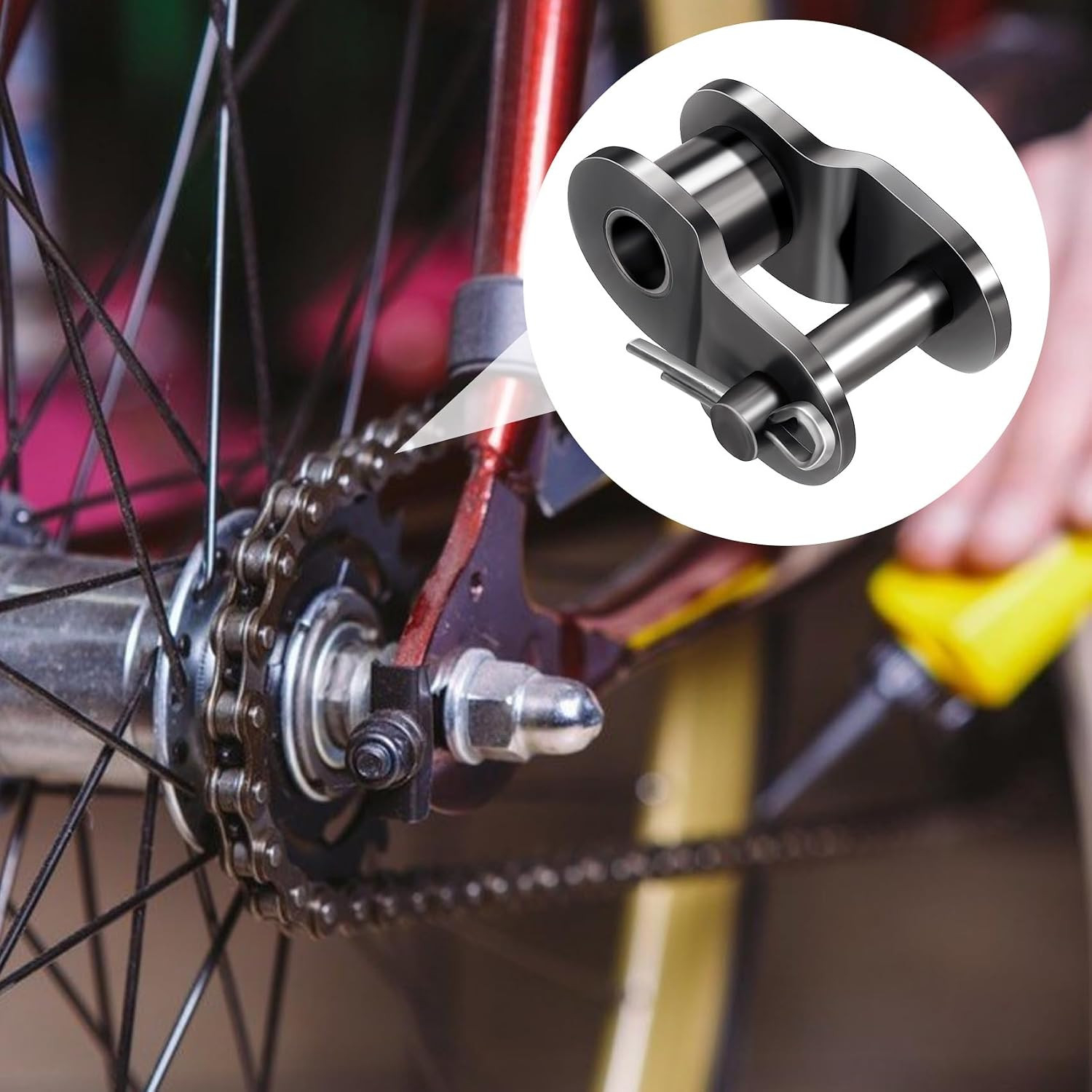 8Pcs #40 Roller Chain Offset Link, Carbon Steel Crank Link, Standard Chain End C