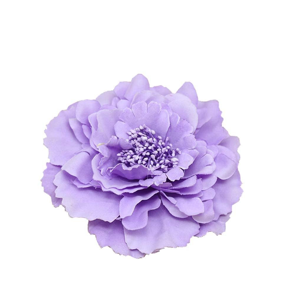 Women’s Bohemia Peony Flowers Hairpin Hair Clip Flower Brooch for Travel Party F