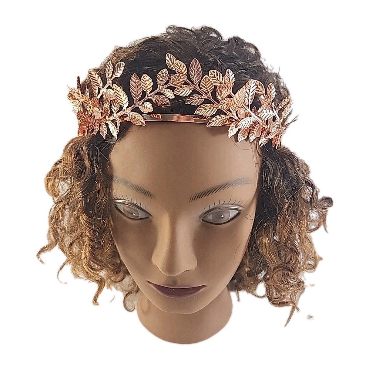 Rose Gold Shiny Laurel Leaf Crown Leaves Headband Hairband Greek Roman Costume