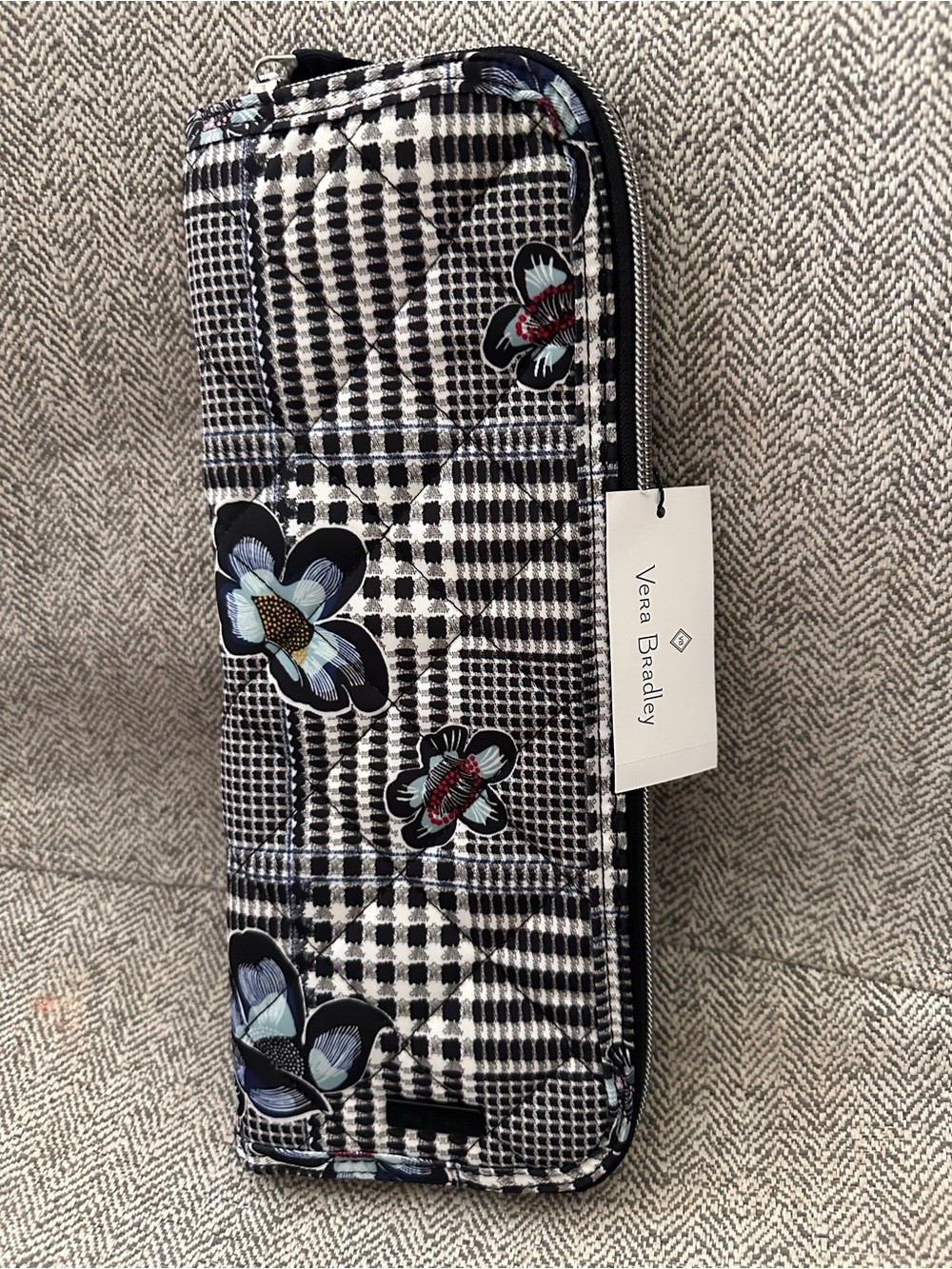 Vera Bradley Black & White Plaid Curling and Flat Iron Holder