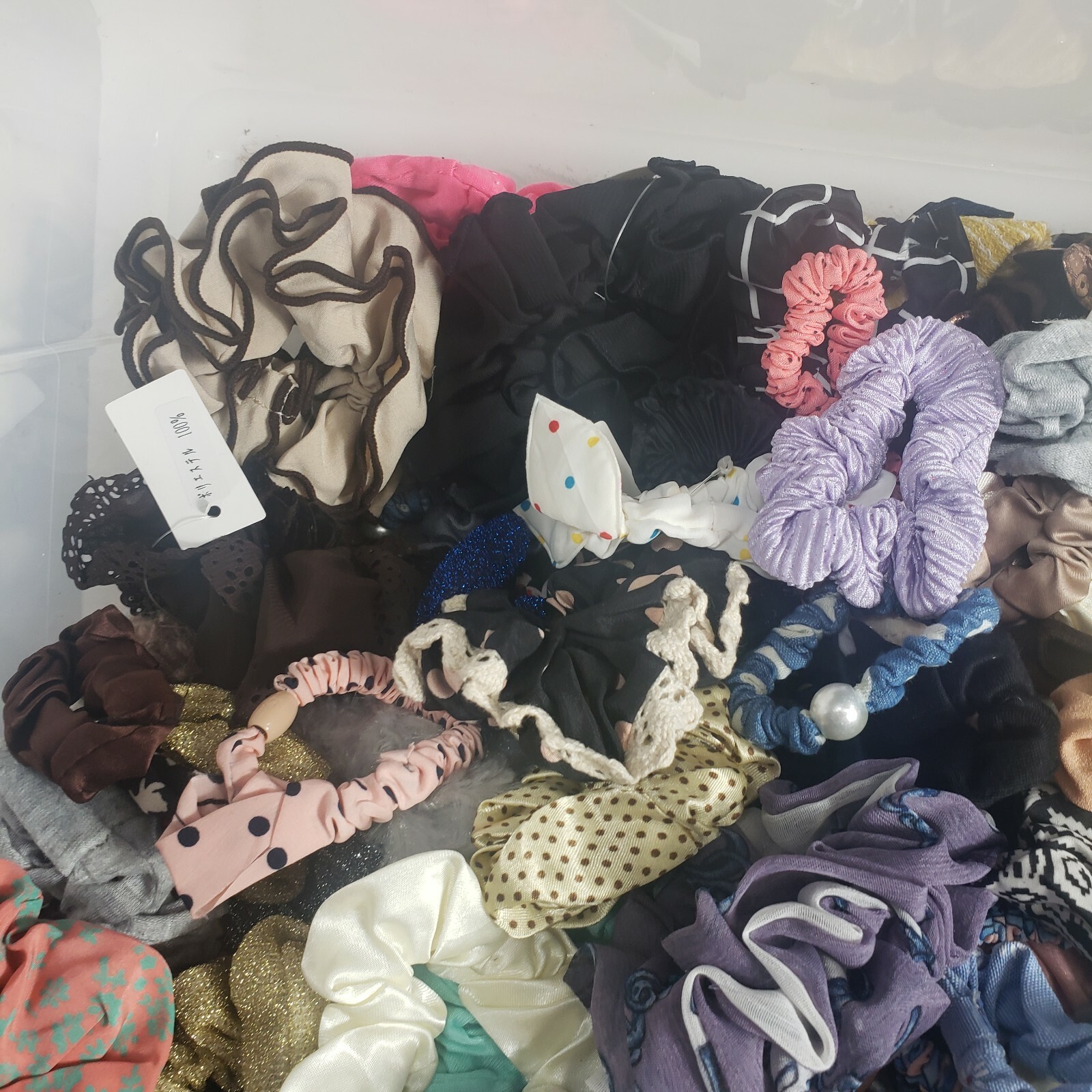 15 Random Assorted Variety Hair Tie Scrunchies Hair Accessories Mixed Lot Bundle
