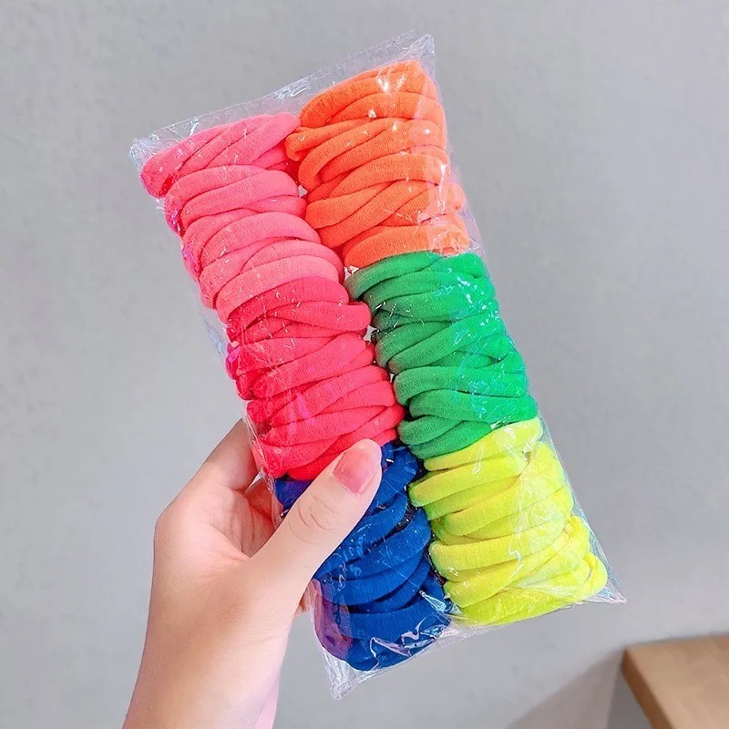 25-100X Women Girls Seamless Hair Band Ties Rope Ring Elastic Ponytail Holder US